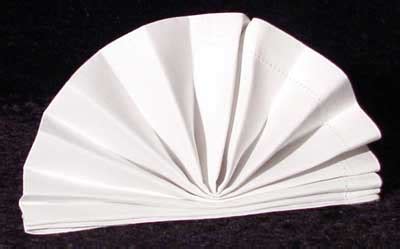 fan with stand napkin folding|fan fold cloth napkin.